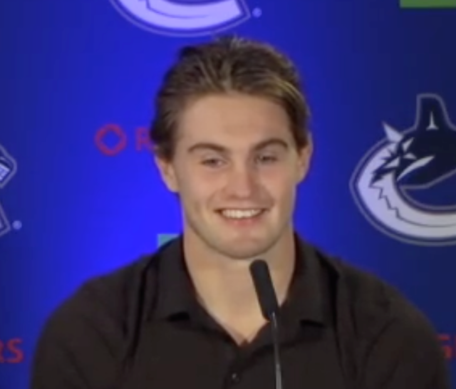 Nils Hoglander media day hair