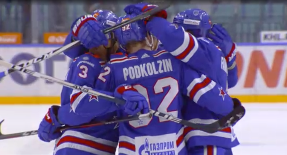 Podkolzin khl goal celebration