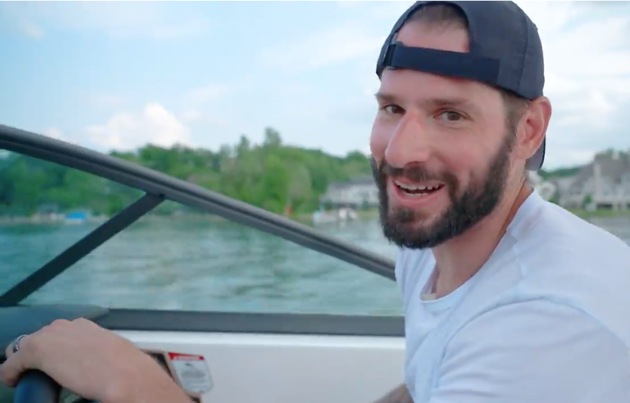 Ryan Kesler is on a boat