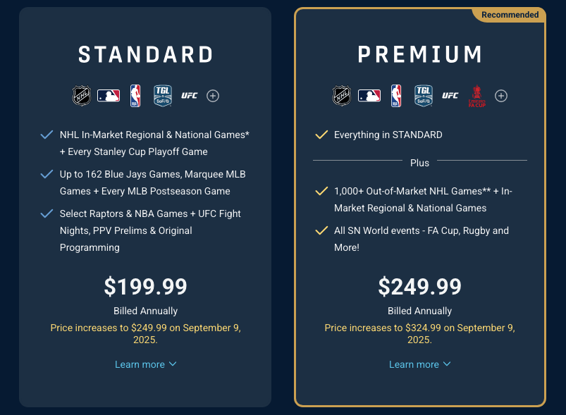 sportsnet-plus-price-increase