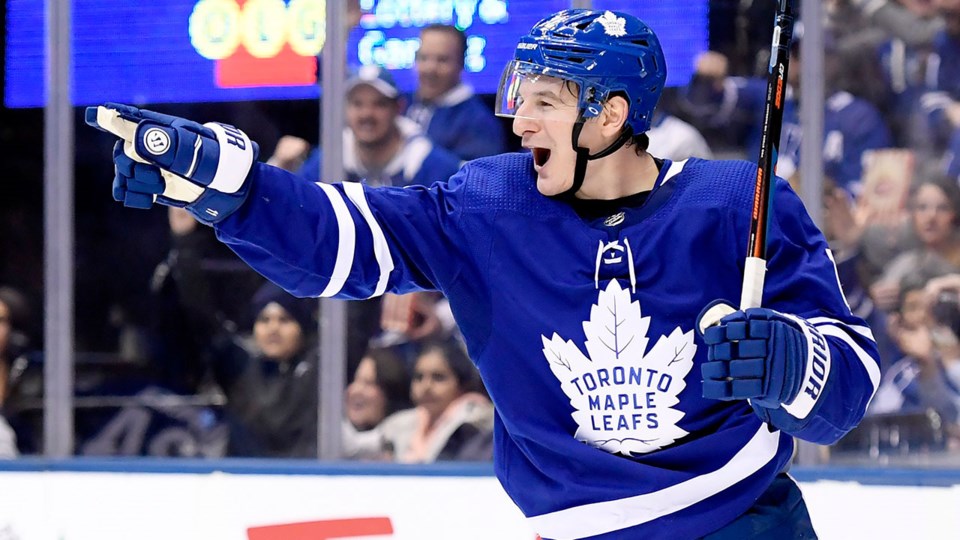 Zach-Hyman-Toronto-Maple-Leafs-celebrates-goal nathan denette cp