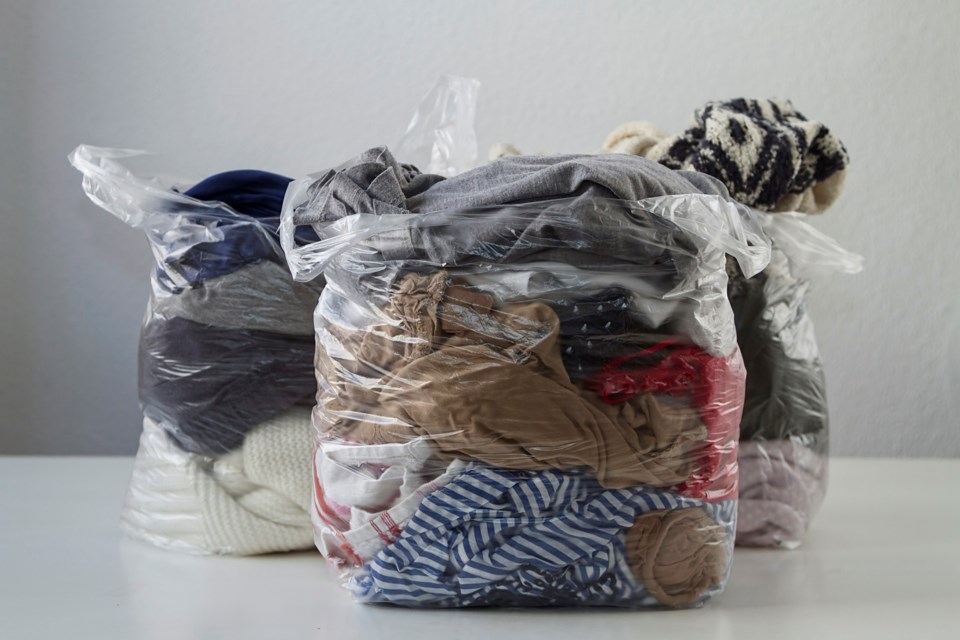 Clothing recycling stock image