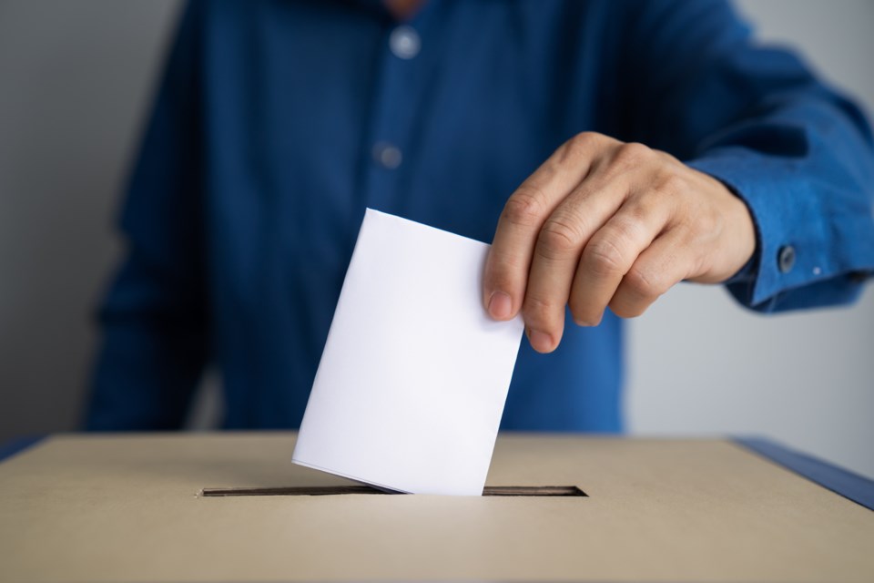 election voting ballot stock image