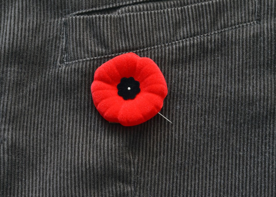 Remembrance Day poppy Canadian Legion Vancouver BC