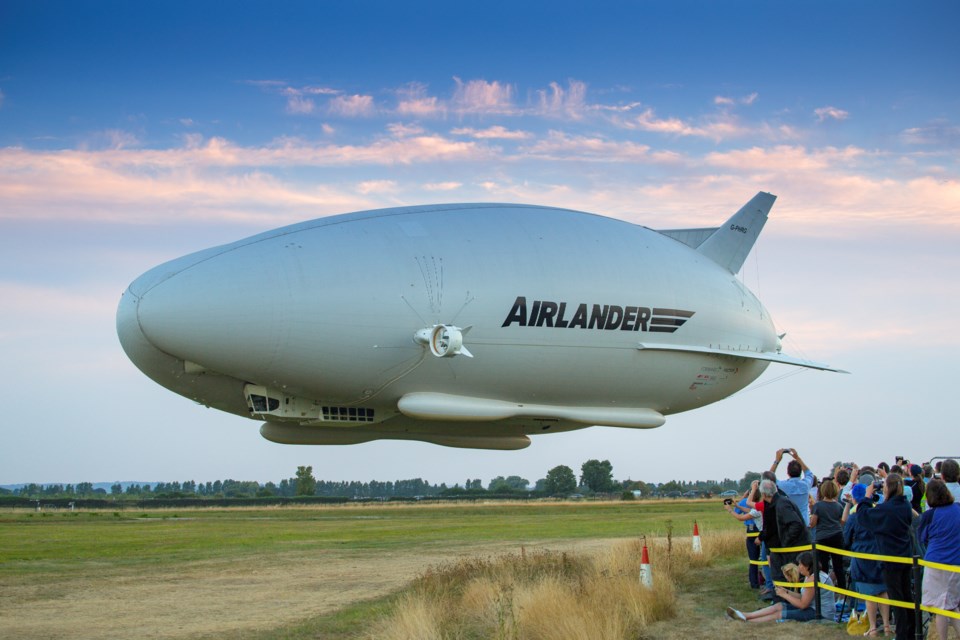 The company behind the Airlander airship has suggested it would be well suited to travel between cities like Seattle and Vancouver.