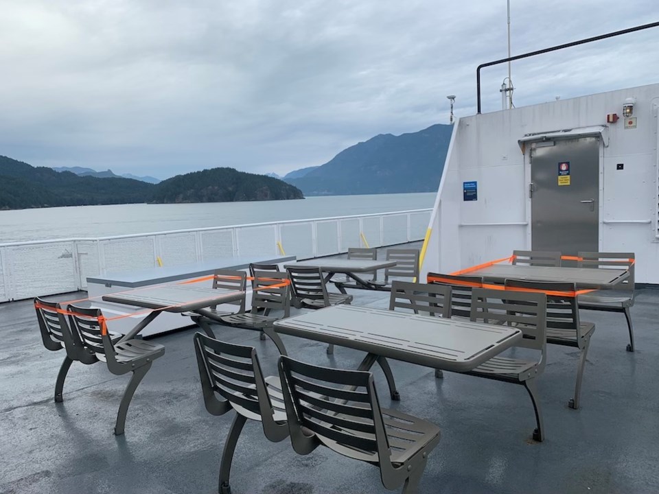 ferry physical distancing upper deck