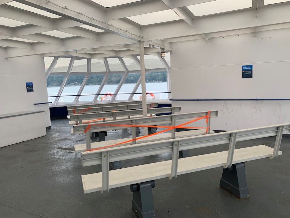 ferry upper deck benches