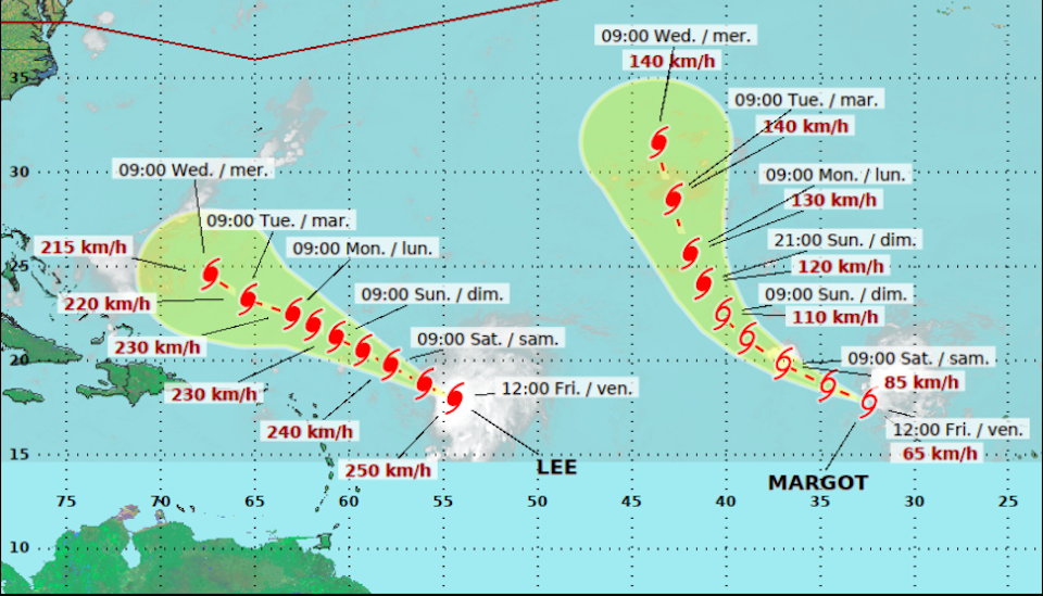 Het pad van orkaan Lee: zullen YVR-vluchten worden beïnvloed?