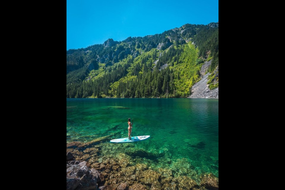Lindeman Lake is in Chilliwack Lake Provincial Park and offers stunning green-blue waters.