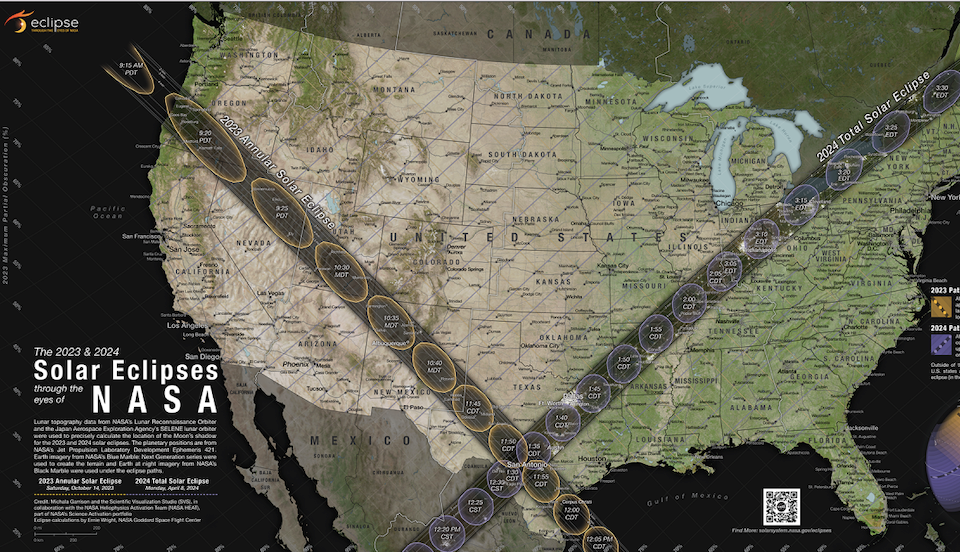NASA has a map that shows what areas will see the eclipse completely block the sun. Anyone located in the prime zone from Texas to Maine, will have a chance to see the total eclipse, weather permitting.