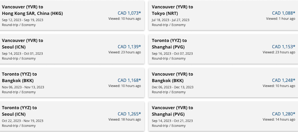 Vancouver flights: Large Valentine’s Day sale with 4 airways