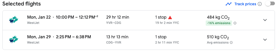 westjet-itinerary