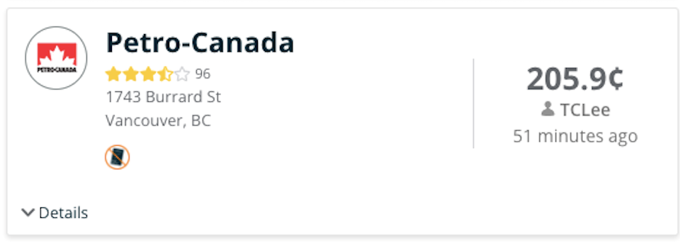 Prices at many gas stations sat at over $2.10 per litre as of Thursday, April 5 morning, making them the highest prices anywhere on the continent. 