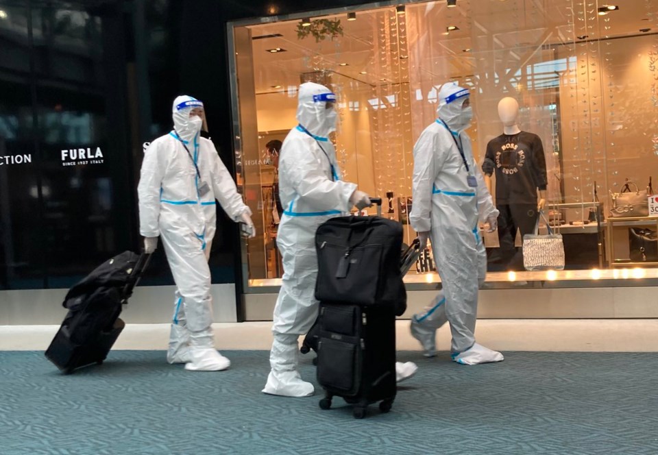 hazmat suits YVR airport