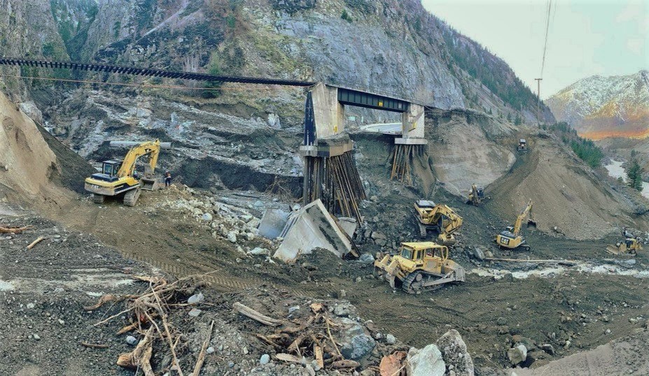 Work is underway to repair damage at Tank Hill on the TransCanada Highway.