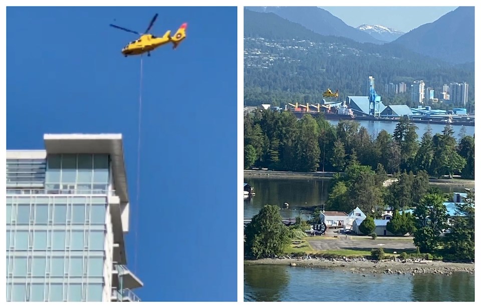 shaw-sign-removed-helicopter-coal-harbour-vancouver-2023