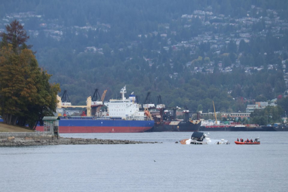 The Canadian Coast Guard received a report about a grounded vessel north of the marine Chevron Fuel Station in Coal Harbour on Monday, Sept. 20. 