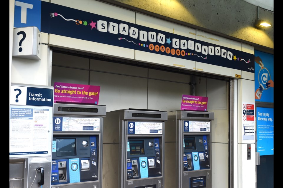 The Stadium-Chinatown SkyTrain station, which is close to BC Place where Taylor Swift's Eras Tour will take place, has gotten a new friendship bead sign. 