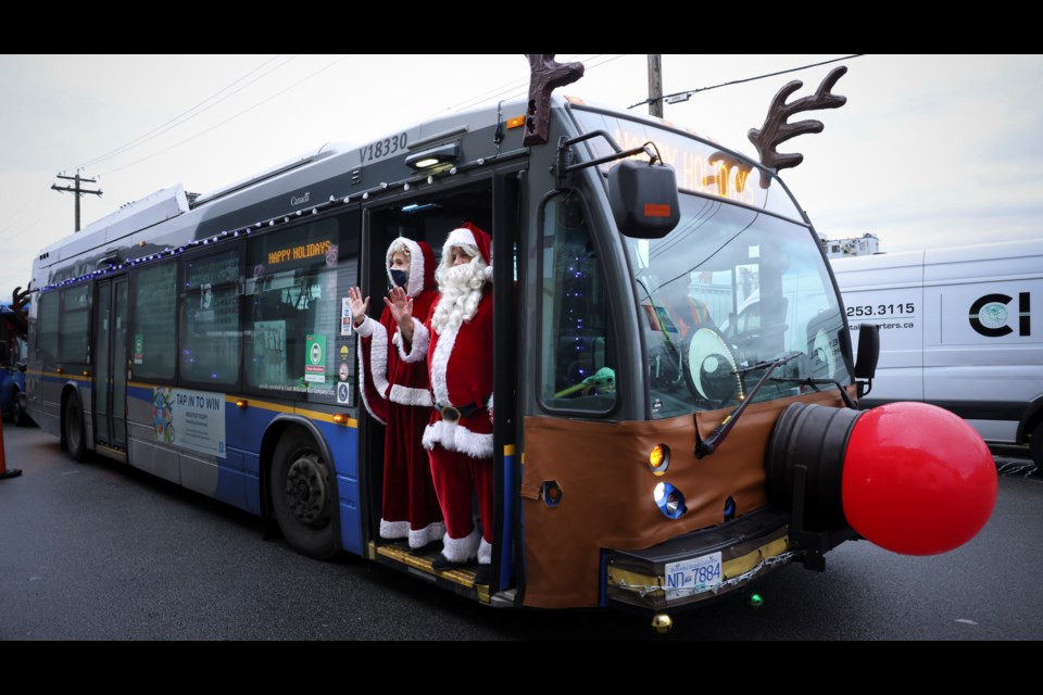 TransLink's Reindeer buses filled with Christmas cheer are back on Vancouver bus routes.