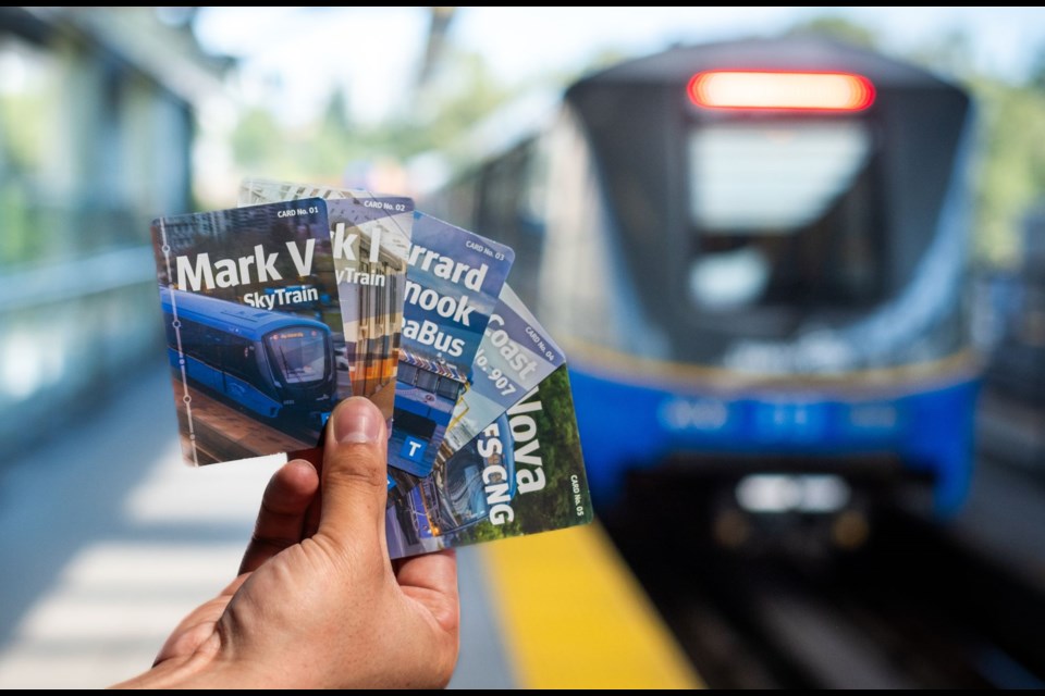 TransLink has released five trading cards with Vancouver transit vehicles.