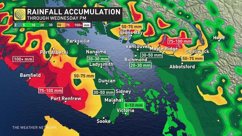 B.C. residents are advised to brace for what has been described as the third "weather bomb" set to strike the coast in three weeks. 