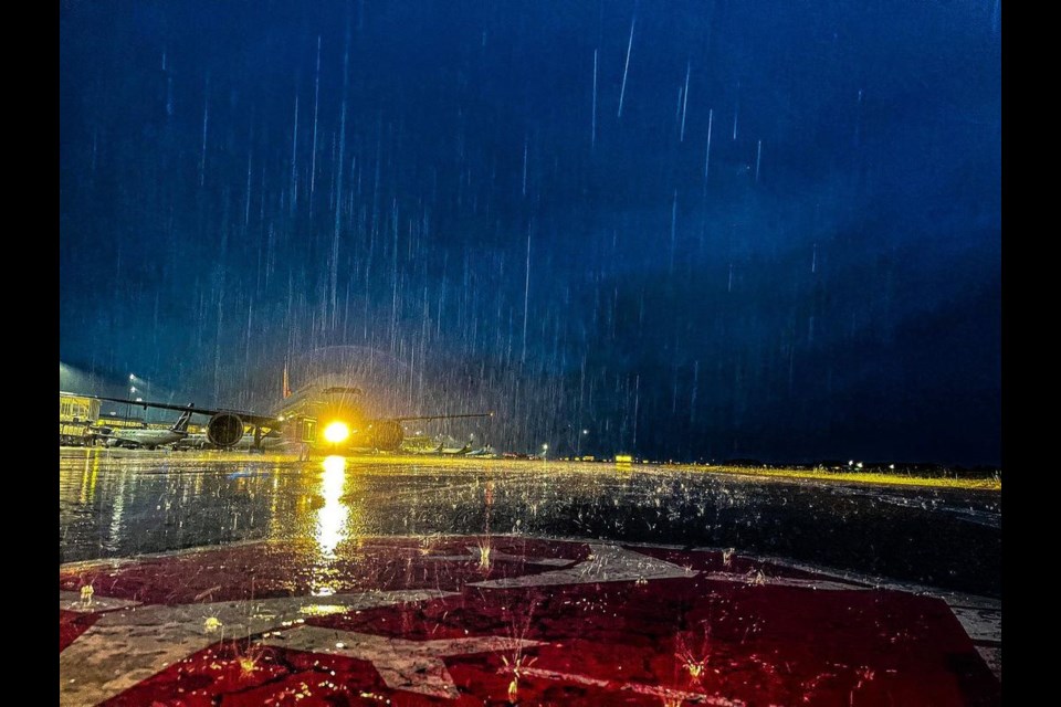 The atmospheric river soaked the entire region, including the Vancouver International Airport.