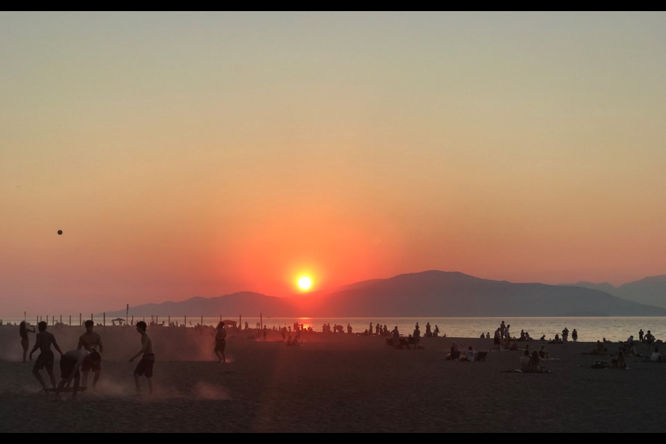 A sunset at Spanish Banks in Vancouver on June 28, 2021. Heat records fell across the province, including in Lytton, which set the all-time record for hottest temperature recorded in Canada at 47.9 C.