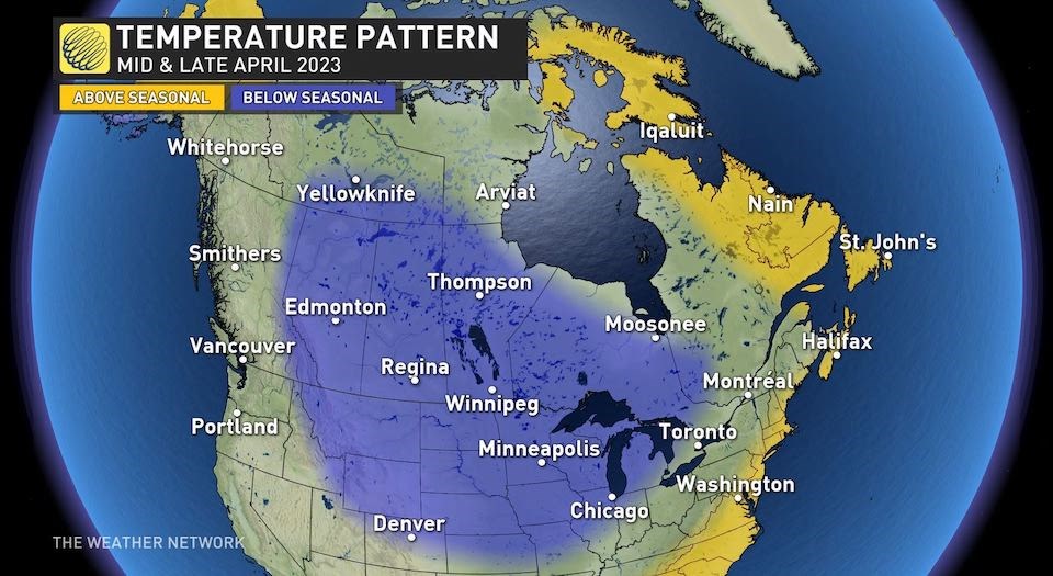 The Metro Vancouver weather forecast includes colder-than-average temperatures in April 2023, according to The Weather Network. 