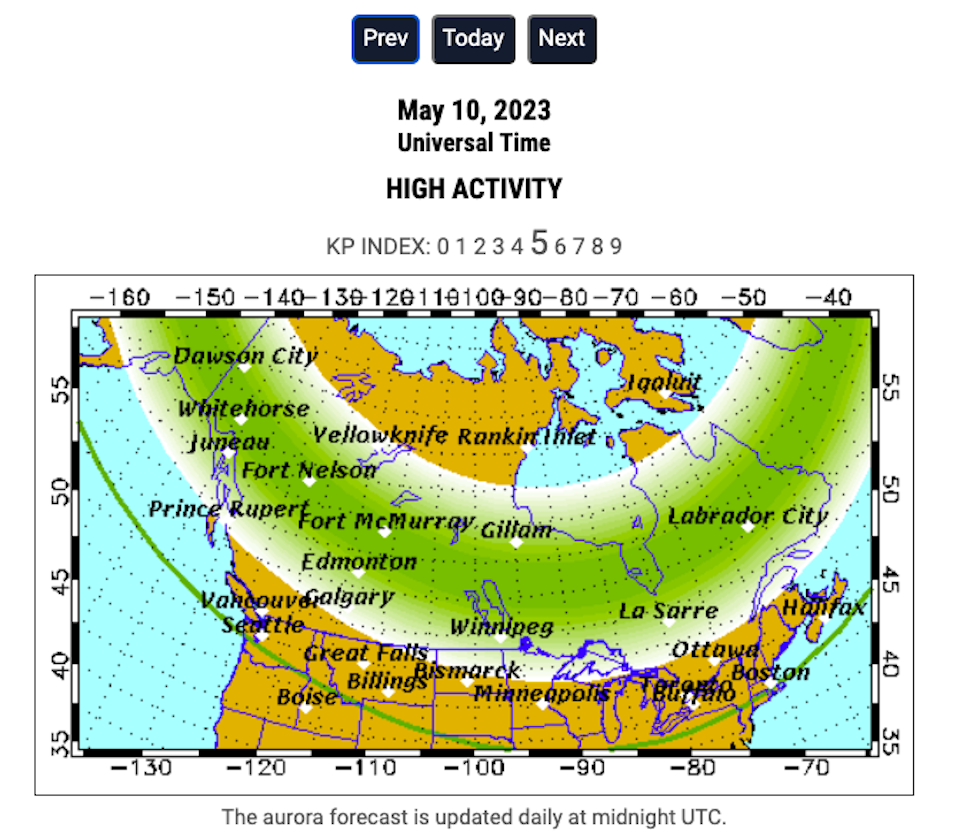 vancouver-meteo-aurora boreale-maggio-2023-2