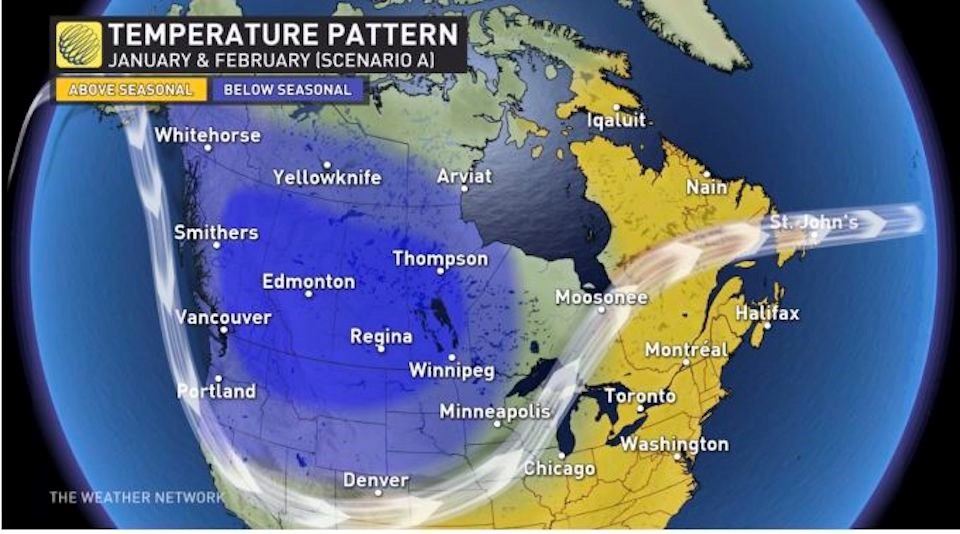 Environment Canada and The Weather Network each released their complete weather forecasts on December 1 for the 2022/2023 winter season in B.C. 