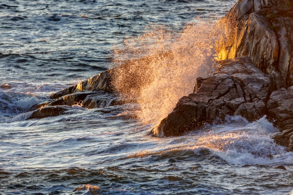 windy vancouver ocean waves