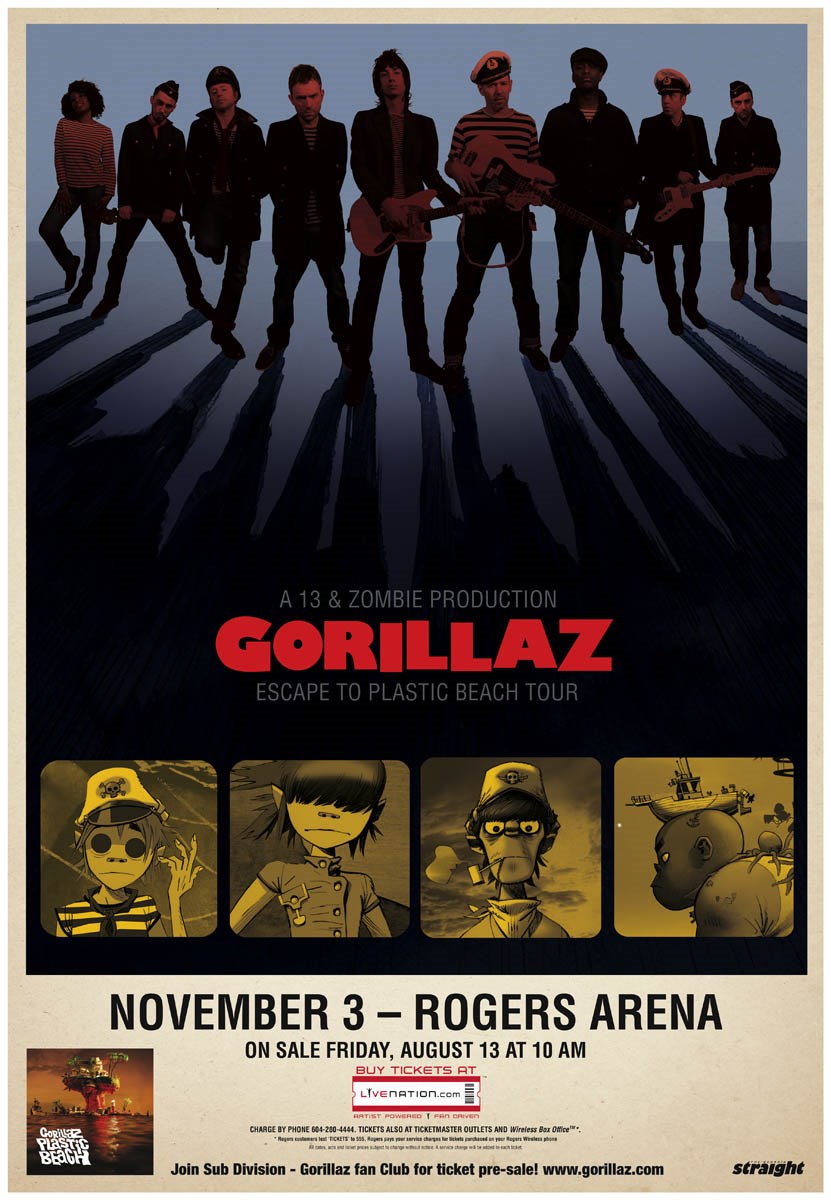 gorillaz tour vancouver