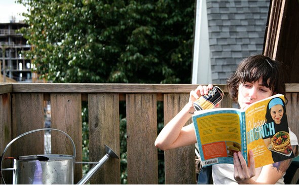 drinking-reading