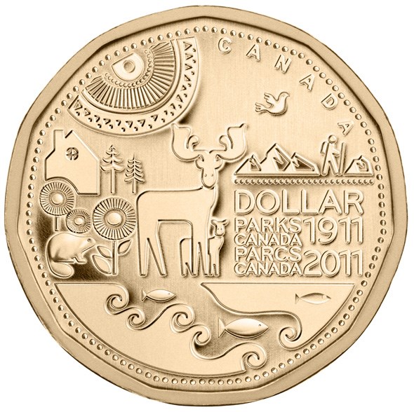 Parks Canada 100 loonie