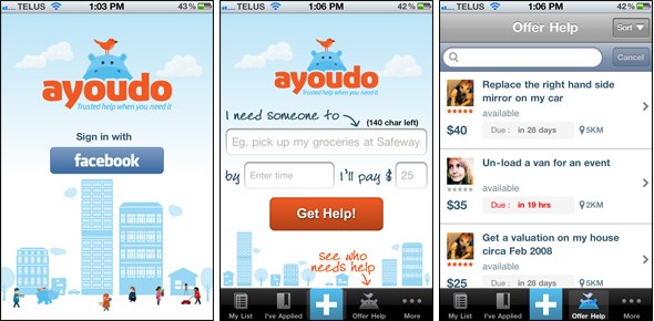 Ayoudo screen grabs