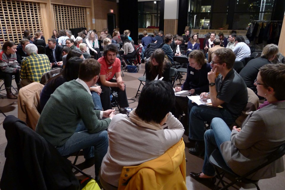 ReGeneration intergenerational dialogue at SFU Woodwards - Monica Kosmak far right