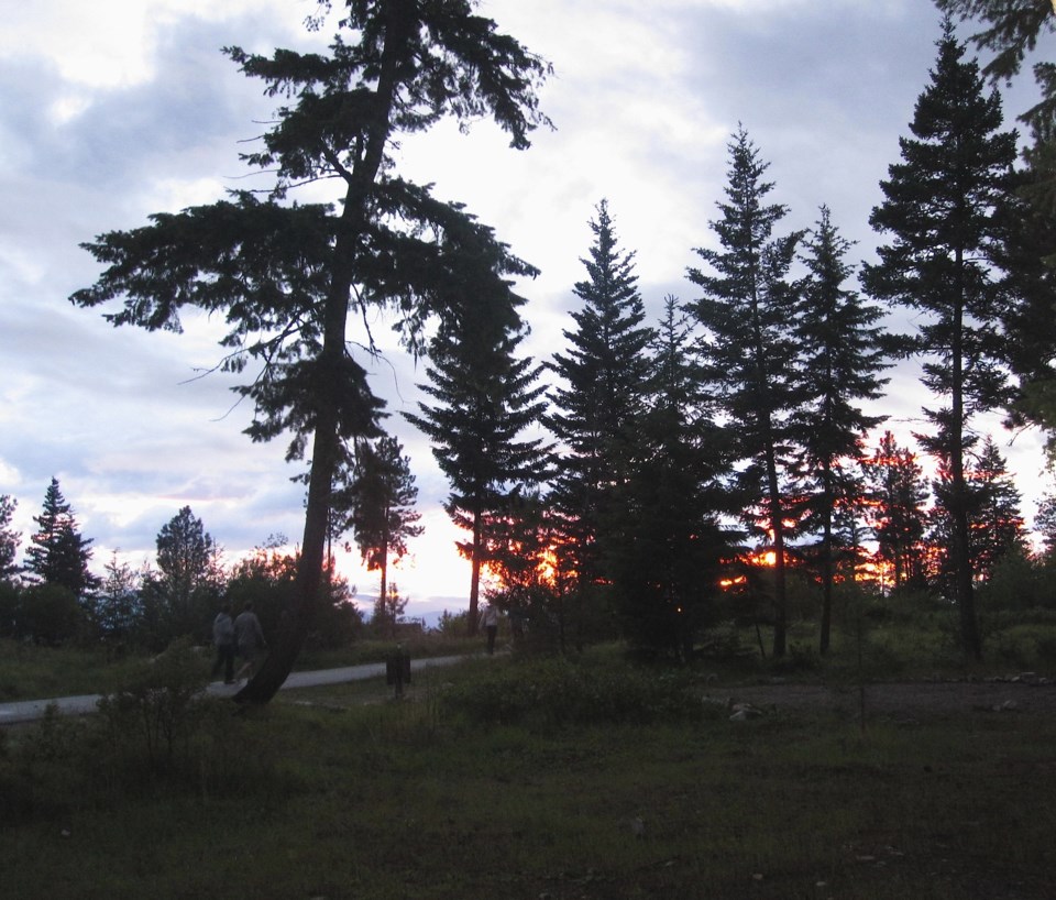 sunset at Lost Moose Campsite in Penticton, BC
