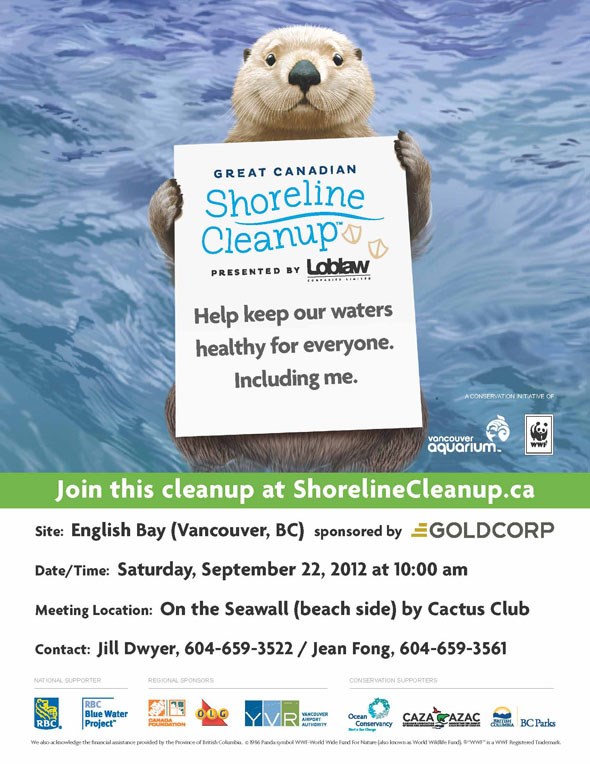 English Bay Shoreline Cleanup - Sponsored by Goldcorp