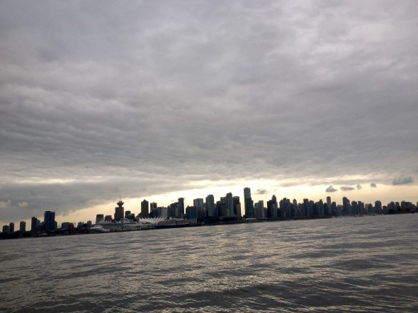 Vancouver view from  a speed boat