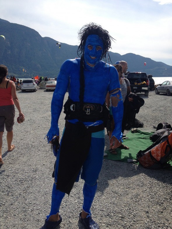 Avatar costume kite boarder