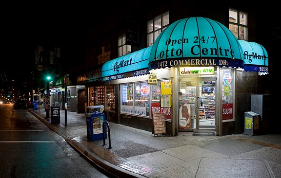 Architectural photograph of Fig Mart in Vancouver, BC.