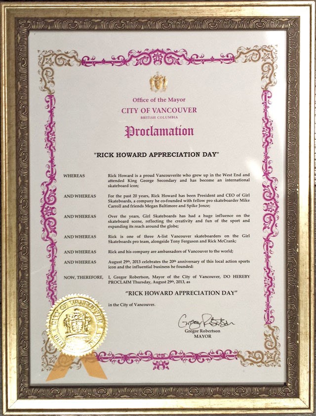 Celebrating Rick Howard Day in Vancouver! #rickhowardday #20yearsofgirl -  Vancouver Is Awesome