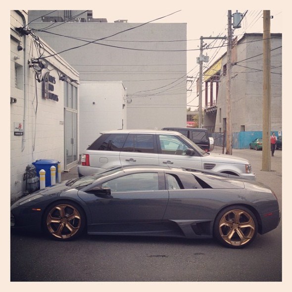 Grey Lamborghini Murcielago with Bronze Wheels