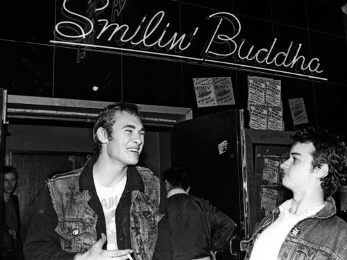 Young Canadians outside the Smilin' Buddha 