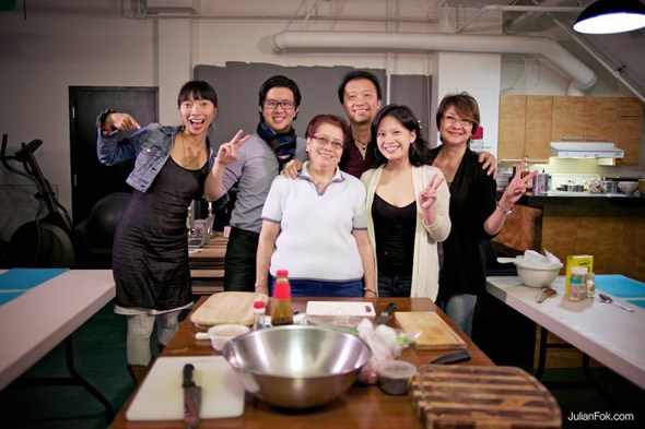  Our pilot G-ma Kitchen Table series where we made wontons with G-ma Van using local, organic pork