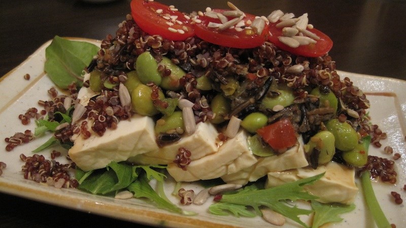 wild rice and tofu salad