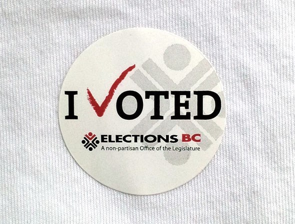  Voter sticker from the last Provincial election