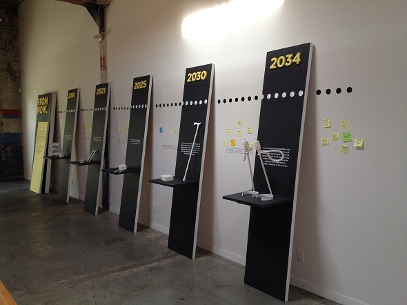  From Now attendees were greeted by this striking wall installation by designer Afshin Mehin. People were invited to write and share their predictions for the coming 20 years.