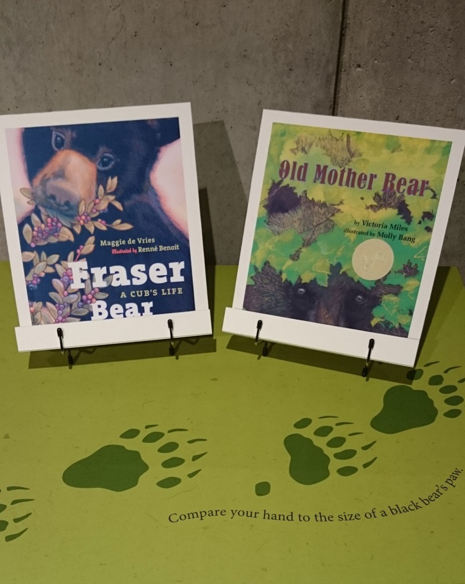  A couple of the books on an activity table in the Backyard Biodiversity exhibition.