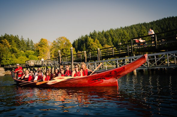  You can paddle on a Tsleil-Waututh canoe at Water's Edge Day. Photo: Takaya Tours